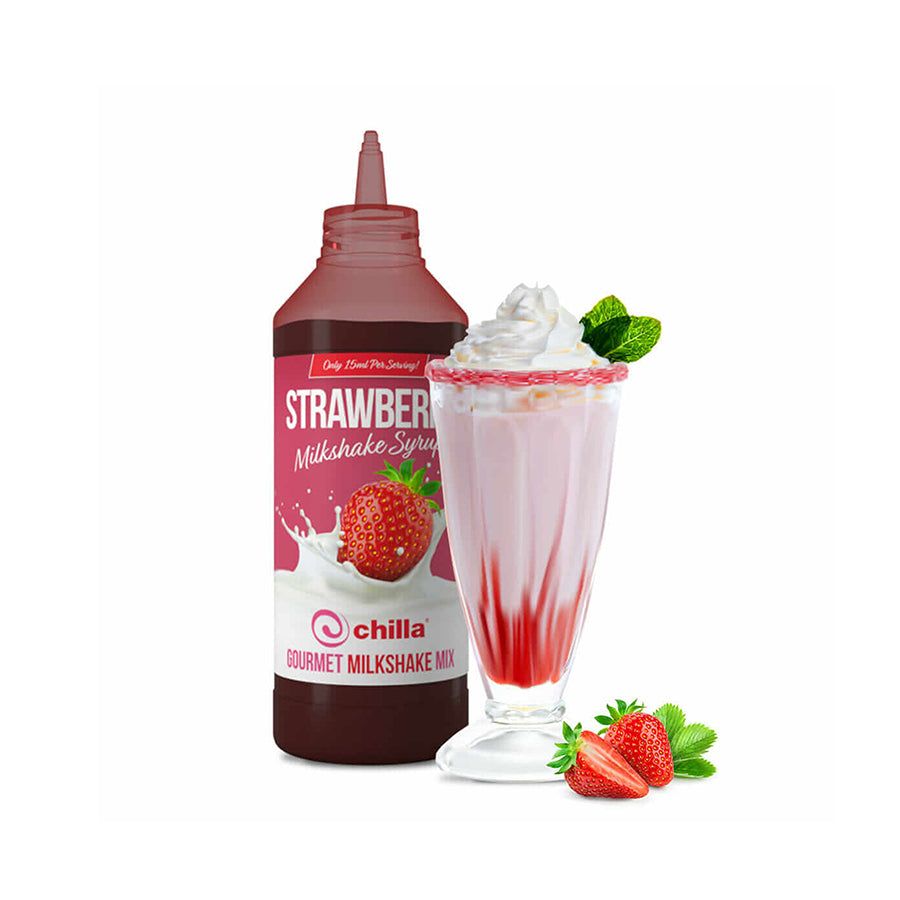 Chilla Strawberry Milkshake Syrup 1lt