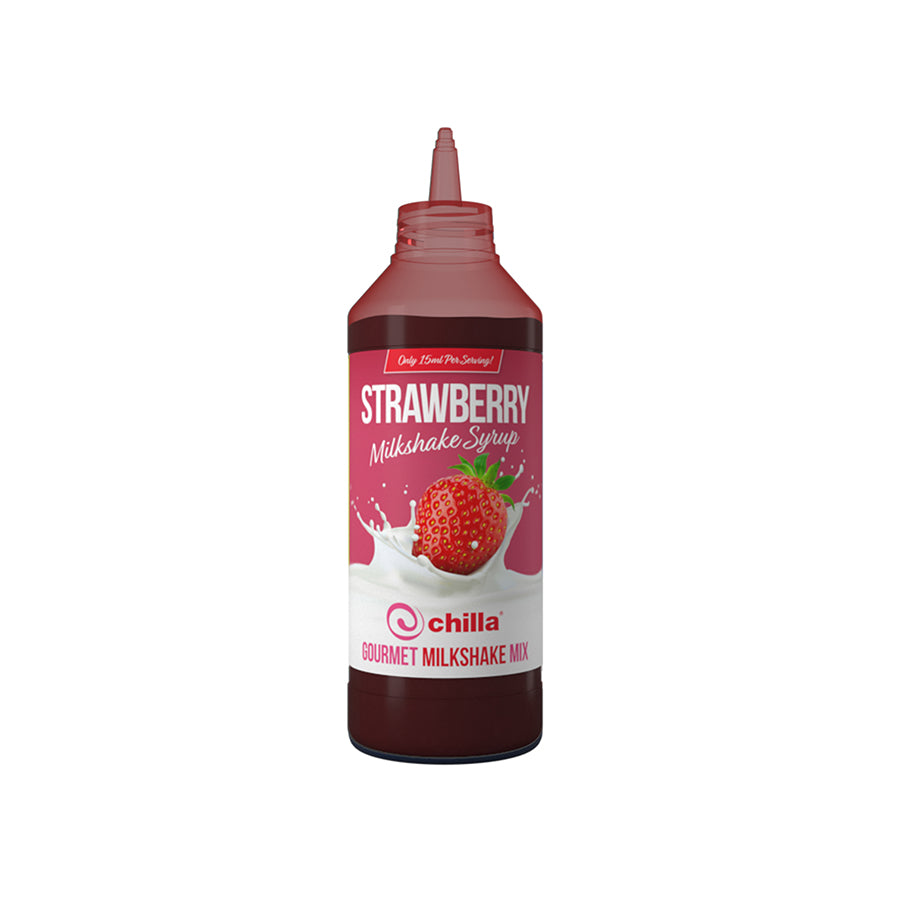 Chilla Strawberry Milkshake Syrup 1lt