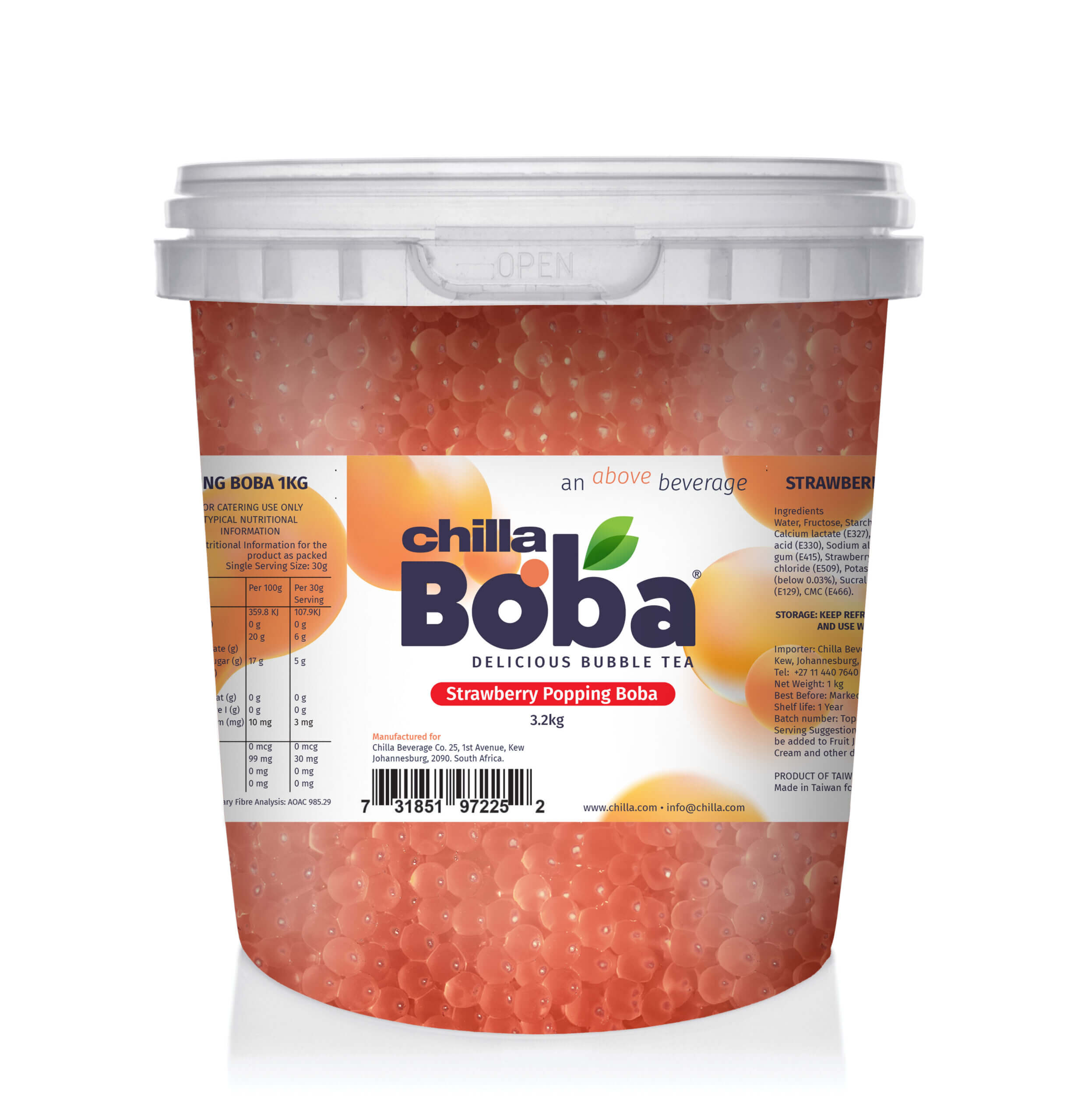 Strawberry Popping Boba 3.4kg